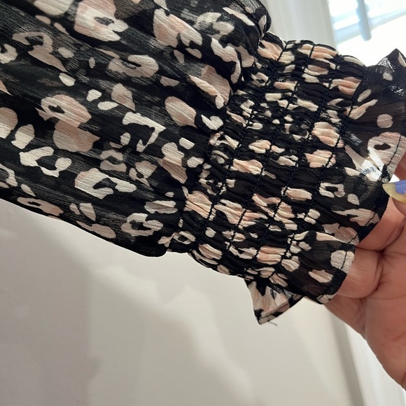 Ann taylor floral dress brown and beige SP. H-9 - Picture 3 of 9